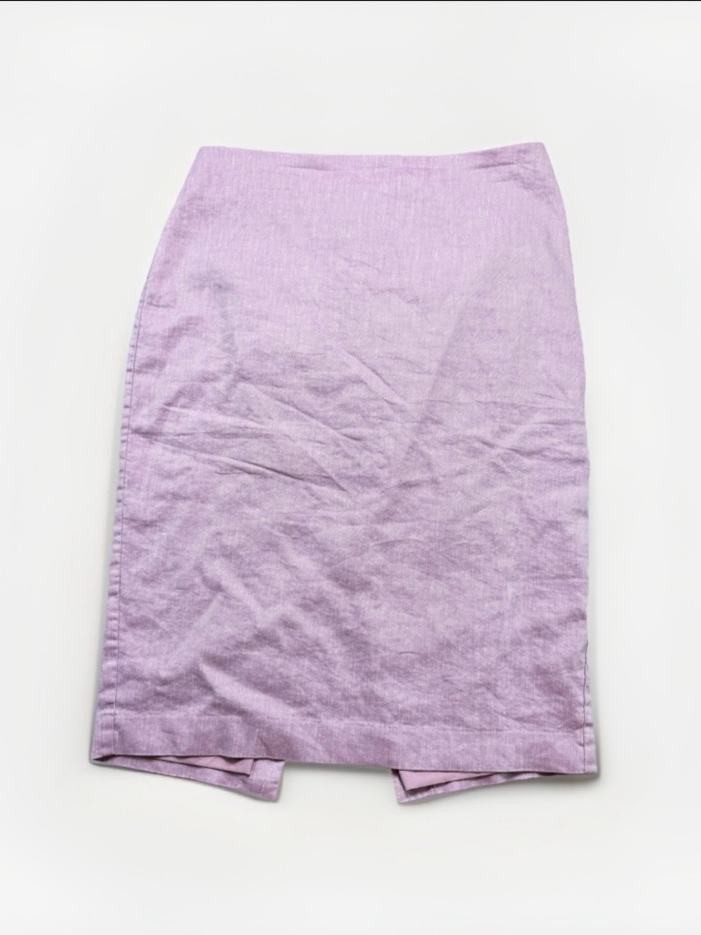 NWOT Express Pencil Skirt Lined Windowpane Sz 10 Purple Lavender Linen Midi